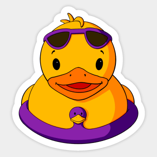 Poolside Rubber Duck Sticker